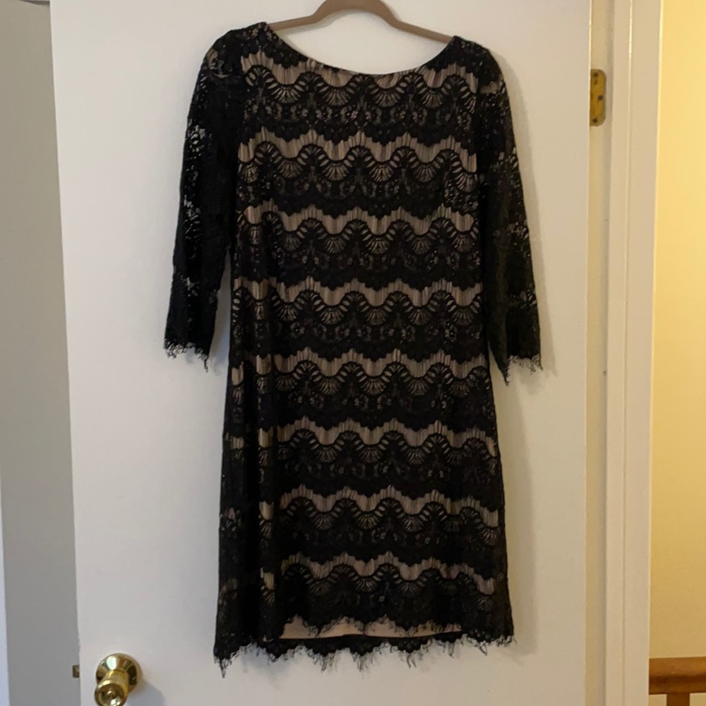 Jessica Howard Black Cocktail Shift Dress Size 16